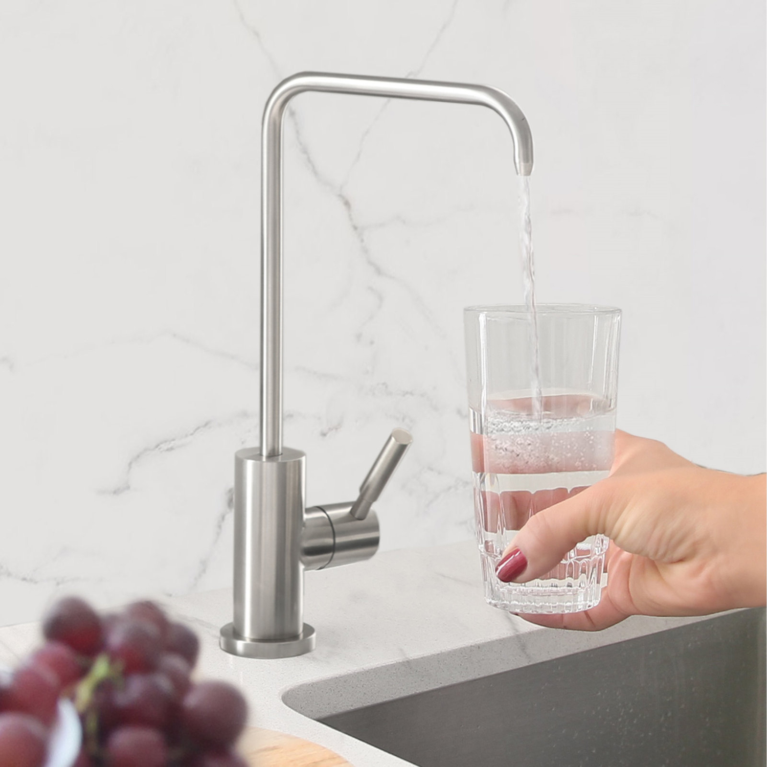 صنبور تصفية مياه المطبخ الخالي من الرصاص بالتناضح العكسي لأنظمة تنقية مياه الشرب RO SUS304 صنبور مياه الشرب من الفولاذ المقاوم للصدأ