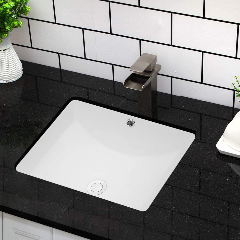 حوض غسيل مرحاض مستطيل الشكل من السيراميك قطع غيار مجانية أحواض الحمام