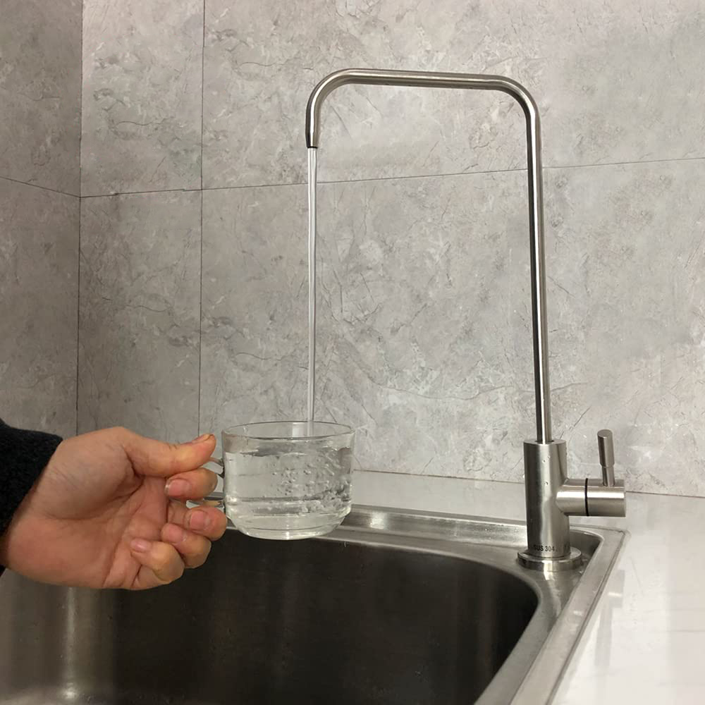 صنبور تصفية مياه المطبخ الخالي من الرصاص بالتناضح العكسي لأنظمة تنقية مياه الشرب RO SUS304 صنبور مياه الشرب من الفولاذ المقاوم للصدأ