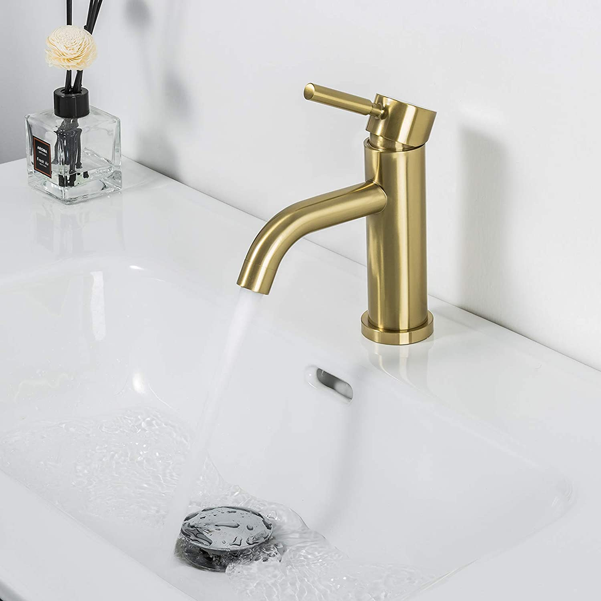النحاس المصقول الكروم المرحاض حوض الحمام بالوعة الحنفية الذهبية
